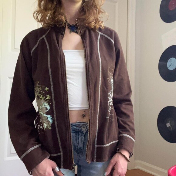 Chico's Women's Brown Hoodie - Picture 1 of 5